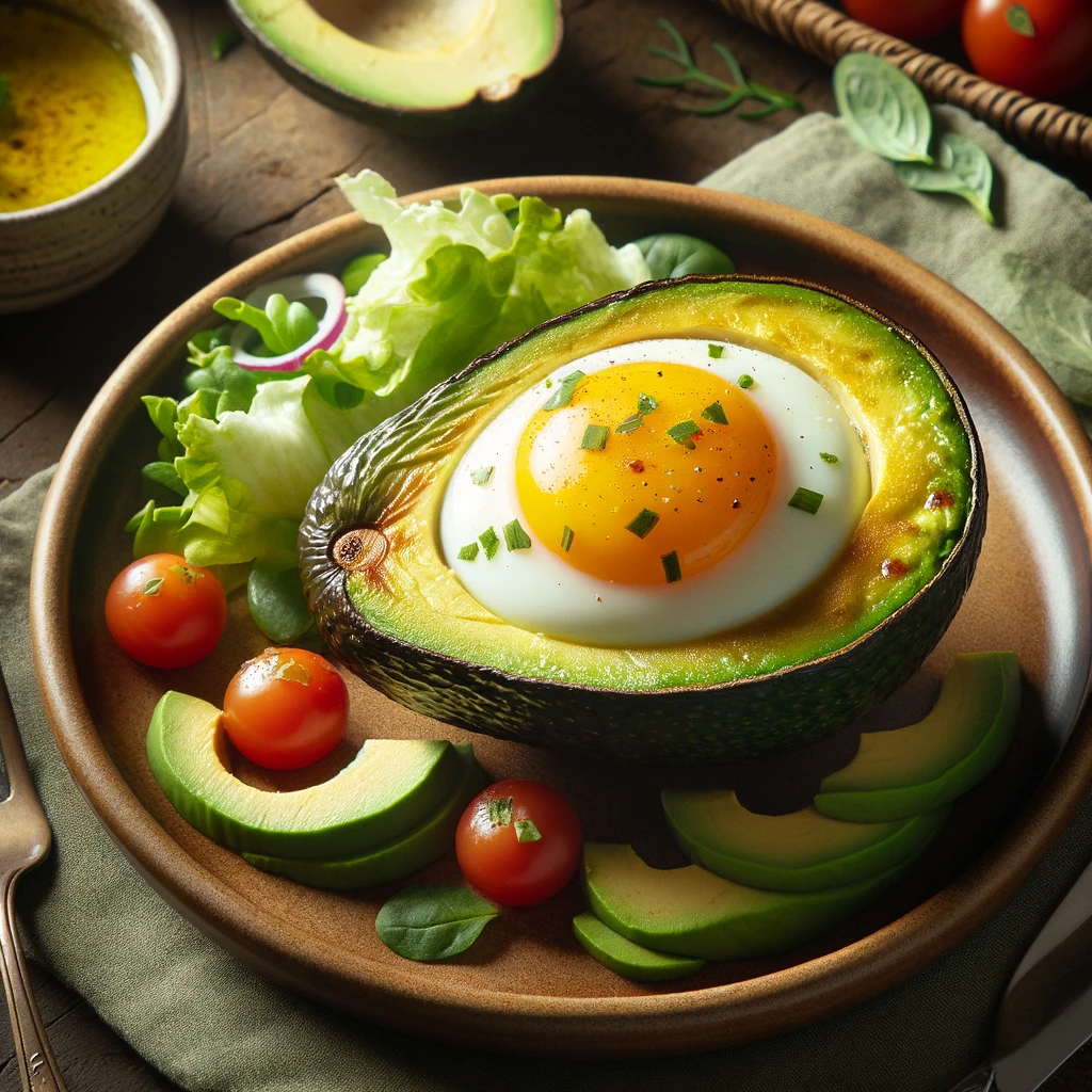 Baked eggs in avocado