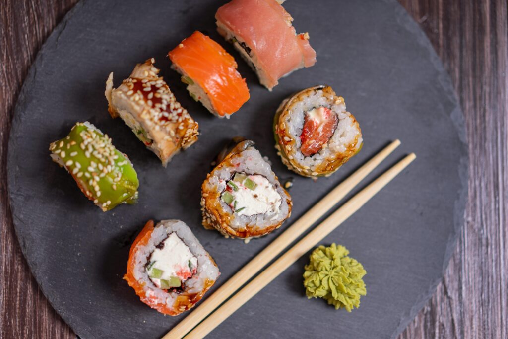 sushi and wasabi