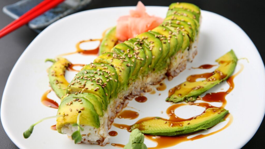 Avocado roll sushi