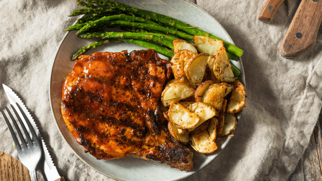 Nectarine pork chops
