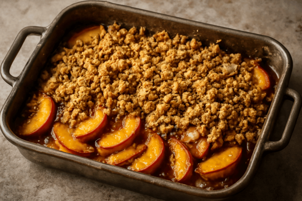 How to make healthy nectarine crisp