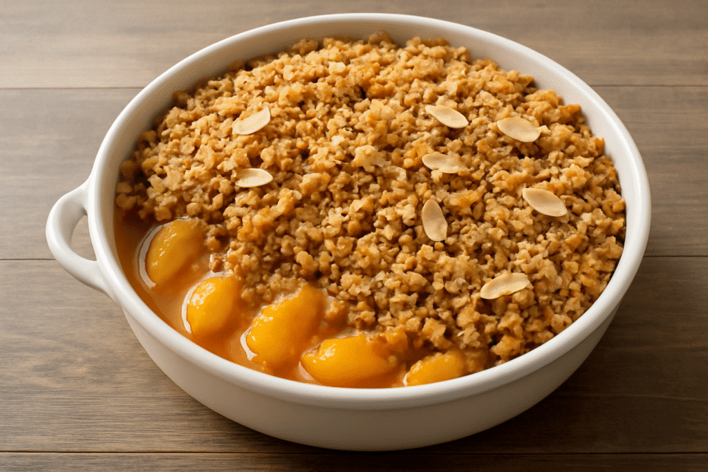 How to make peach crumble